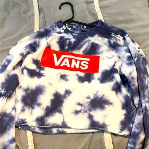 Vans blue tie-dye crop top